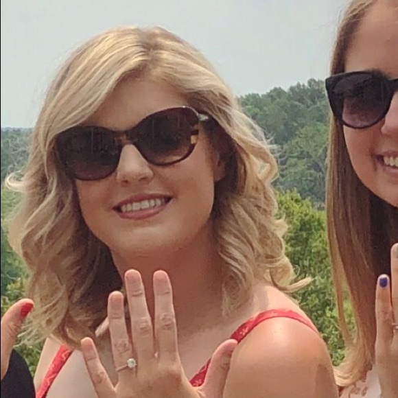 Coach Aubgn Navy Tort Varsity Stripe Sunglasses - Picture 8 of 8